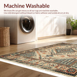 Ultra Soft Area Rug, Non Slip, Stain Resistant, Washable Area Rugs for Living Room, Bedroom, Western Rubber Backing(Beige)
