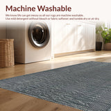 Ultra Soft Area Rug, Non Slip, Stain Resistant, Washable Area Rugs for Living Room, Bedroom, Greek Key Stair Treads(Gray)