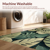 Ultra Soft Area Rug, Non Slip, Stain Resistant, Washable Area Rugs for Living Room, Bedroom, Tropical Monstera Non-Slip Hallway Decor(Green)