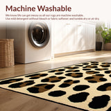 Fluffy Leopard Print Faux Fur(Beige)