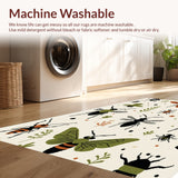 Ultra Soft Area Rug, Non Slip, Stain Resistant, Washable Area Rugs for Living Room, Bedroom, Nature-Inspired Stain-Resistant Bedroom Carpet(Ivory)