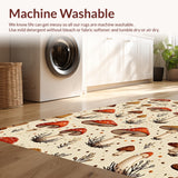 Ultra Soft Area Rug, Non Slip, Stain Resistant, Washable Area Rugs for Living Room, Bedroom, Memory Foam Mushroom Kitchen(Beige)
