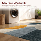 Ultra Soft Area Rug, Non Slip, Stain Resistant, Washable Area Rugs for Living Room, Bedroom, Modern Abstract Thin Washable(Gray)