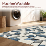 Ultra Soft Area Rug, Non Slip, Stain Resistant, Washable Area Rugs for Living Room, Bedroom, Texas Bluebonnets Woven(Gray)