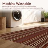 Ultra Soft Area Rug, Non Slip, Stain Resistant, Washable Area Rugs for Living Room, Bedroom, Rustic Fishing Lodge(Brown)