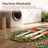 Ultra Soft Area Rug, Non Slip, Stain Resistant, Washable Area Rugs for Living Room, Bedroom, Cushioned Anti Fatigue(Red)