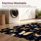 Ultra Soft Area Rug, Non Slip, Stain Resistant, Washable Area Rugs for Living Room, Bedroom, Floral Insect Pattern Dining Room Under Table Rug(Green)