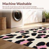 Ultra Soft Area Rug, Non Slip, Stain Resistant, Washable Area Rugs for Living Room, Bedroom, Rustic Leopard Print Living Room Rug(Beige)