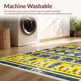 Ultra Soft Area Rug, Non Slip, Stain Resistant, Washable Area Rugs for Living Room, Bedroom, Vintage Distressed Kitchen Entryway Rug(Yellow)