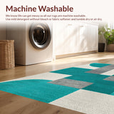 Ultra Soft Area Rug, Non Slip, Stain Resistant, Washable Area Rugs for Living Room, Bedroom, Abstract Serenity Meditation Haven(Green)