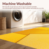 Ultra Soft Area Rug, Non Slip, Stain Resistant, Washable Area Rugs for Living Room, Bedroom, Contemporary Abstract Stain Resistant(Yellow)