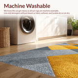 Ultra Soft Area Rug, Non Slip, Stain Resistant, Washable Area Rugs for Living Room, Bedroom, Modern Abstract Non-Shedding Living Room(Gray)