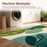 Ultra Soft Area Rug, Non Slip, Stain Resistant, Washable Area Rugs for Living Room, Bedroom, Insect Print Ultra-Thin(Ivory)