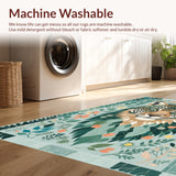 Ultra Soft Area Rug, Non Slip, Stain Resistant, Washable Area Rugs for Living Room, Bedroom, Colorful Jungle Animal Nursery Play Rug 6x9 Soft Non-Slip(Gray)