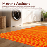 Ultra Soft Area Rug, Non Slip, Stain Resistant, Washable Area Rugs for Living Room, Bedroom, Exotic Spiritual Non-Slip Yoga Rug(Orange)