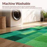 Ultra Soft Area Rug, Non Slip, Stain Resistant, Washable Area Rugs for Living Room, Bedroom, 3D Race Car Playmat(Green)