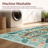 Ultra Soft Area Rug, Non Slip, Stain Resistant, Washable Area Rugs for Living Room, Bedroom, Jungle Animal Tiger(Gray)