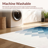 Ultra Soft Area Rug, Non Slip, Stain Resistant, Washable Area Rugs for Living Room, Bedroom, Plush Aesthetic Home Decor Non-Shedding Carpet(Blue)
