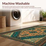 Ultra Soft Area Rug, Non Slip, Stain Resistant, Washable Area Rugs for Living Room, Bedroom, rustic western organic(Green)