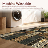 Ultra Soft Area Rug, Non Slip, Stain Resistant, Washable Area Rugs for Living Room, Bedroom, Brown Vintage Cow Print Living Room(Brown)