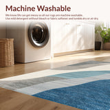 Ultra Soft Area Rug, Non Slip, Stain Resistant, Washable Area Rugs for Living Room, Bedroom, Texas Bluebonnets Floral(Gray)