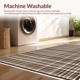 Ultra Soft Area Rug, Non Slip, Stain Resistant, Washable Area Rugs for Living Room, Bedroom, Farmhouse Woven Primitive(Beige)