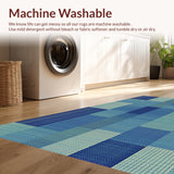 Ultra Soft Area Rug, Non Slip, Stain Resistant, Washable Area Rugs for Living Room, Bedroom, Vintage Tibetan Tiger(Blue)