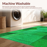 Ultra Soft Area Rug, Non Slip, Stain Resistant, Washable Area Rugs for Living Room, Bedroom, Boho Printed Low Pile(Green)