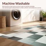 Ultra Soft Area Rug, Non Slip, Stain Resistant, Washable Area Rugs for Living Room, Bedroom, modern patchwork cotton washable(Beige)