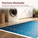 Ultra Soft Area Rug, Non Slip, Stain Resistant, Washable Area Rugs for Living Room, Bedroom, boys space theme nursery(Blue)