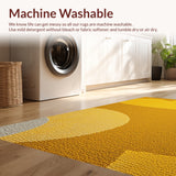 Ultra Soft Area Rug, Non Slip, Stain Resistant, Washable Area Rugs for Living Room, Bedroom, Modern Abstract Soft Living Room Rug(Yellow)