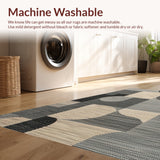 Ultra Soft Area Rug, Non Slip, Stain Resistant, Washable Area Rugs for Living Room, Bedroom, Vintage Abstract Boho(Gray)