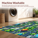 Ultra Soft Area Rug, Non Slip, Stain Resistant, Washable Area Rugs for Living Room, Bedroom, Educational Road Traffic Playmat(Gray)