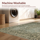 Ultra Soft Area Rug, Non Slip, Stain Resistant, Washable Area Rugs for Living Room, Bedroom, Boho Washable Rubber Backed(Gray)