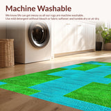 Ultra Soft Area Rug, Non Slip, Stain Resistant, Washable Area Rugs for Living Room, Bedroom, Boho Chic Non-Shedding Living Room Rug(Green)