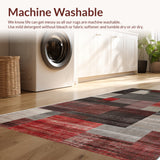 Ultra Soft Area Rug, Non Slip, Stain Resistant, Washable Area Rugs for Living Room, Bedroom, Abstract Autumn Contemporary(Brown)