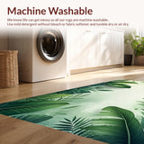 Ultra Soft Area Rug, Non Slip, Stain Resistant, Washable Area Rugs for Living Room, Bedroom, Indoor Outdoor Jungle Porch Stain-Resistant Throw Rug(Green)