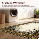 Ultra Soft Area Rug, Non Slip, Stain Resistant, Washable Area Rugs for Living Room, Bedroom, Cheetah Bordered Animal(Beige)