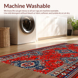 Ultra Soft Area Rug, Non Slip, Stain Resistant, Washable Area Rugs for Living Room, Bedroom, Tibetan Tiger Tufted(Red)