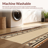 Ultra Soft Area Rug, Non Slip, Stain Resistant, Washable Area Rugs for Living Room, Bedroom, Bass Fishing Wildlife(Beige)