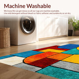 Ultra Soft Area Rug, Non Slip, Stain Resistant, Washable Area Rugs for Living Room, Bedroom, Abstract Sky Collection Novel(Blue)