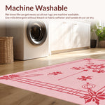 Ultra Soft Area Rug, Non Slip, Stain Resistant, Washable Area Rugs for Living Room, Bedroom, Cowgirl Boots Disco(Pink) - ODIKA