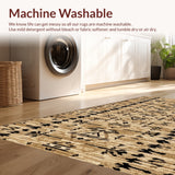 Ultra Soft Area Rug, Non Slip, Stain Resistant, Washable Area Rugs for Living Room, Bedroom, Rustic Caramel Western Living Room Accent Rug(Beige)